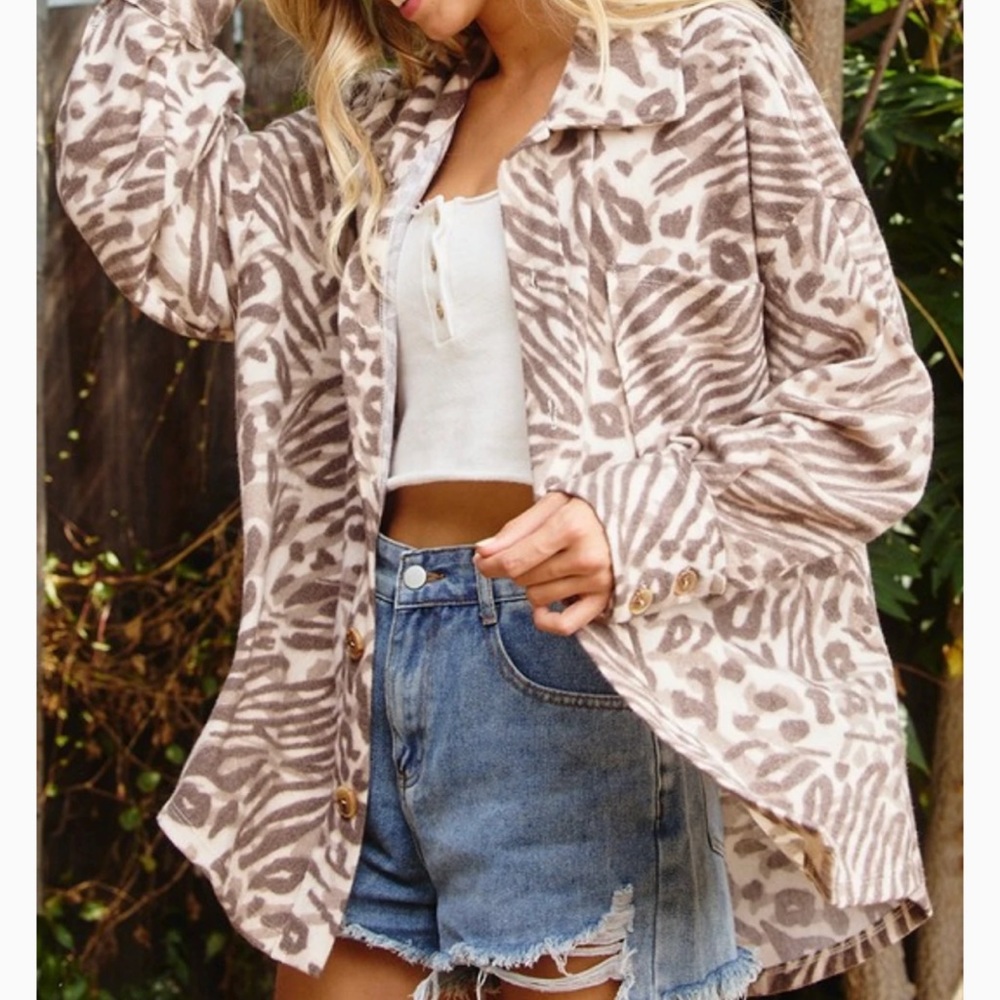 Most Fabulous Zebra Print Oversized Jacket - Picture 2 of 7